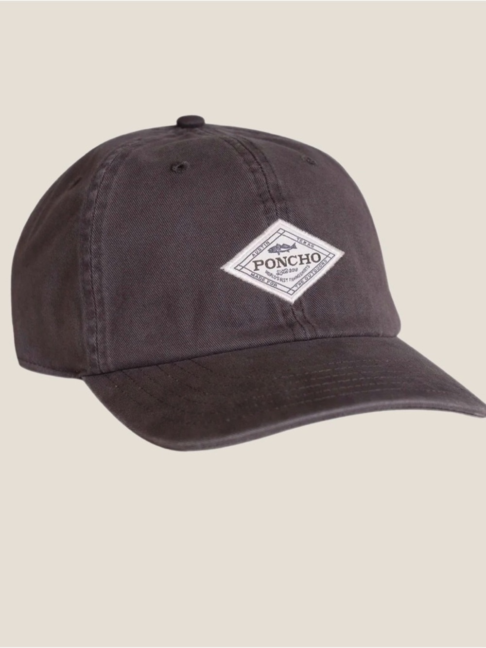 Poncho GREY DIAMOND PATCH HAT